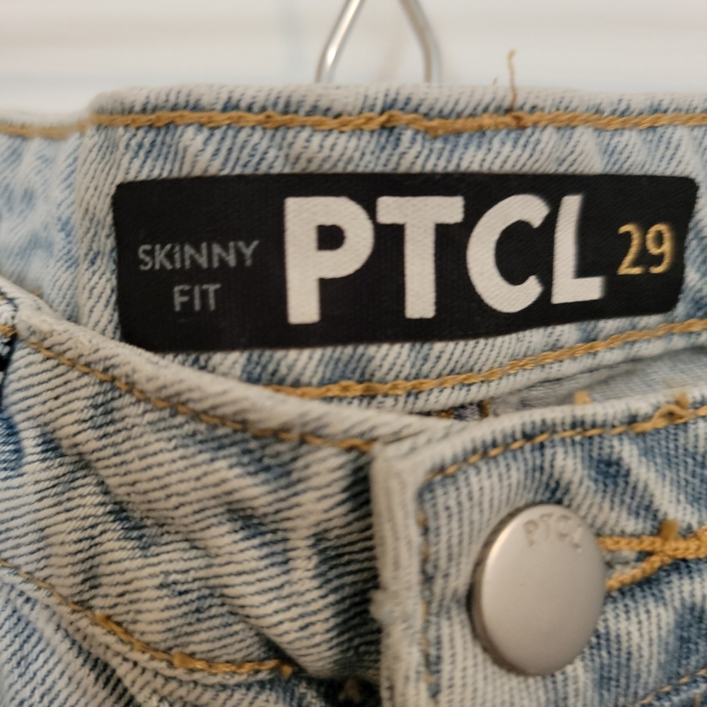 PTCL NWT High Rise Skinny Fit Light Wash Denim Jeans Size 29 - Picture 5 of 7